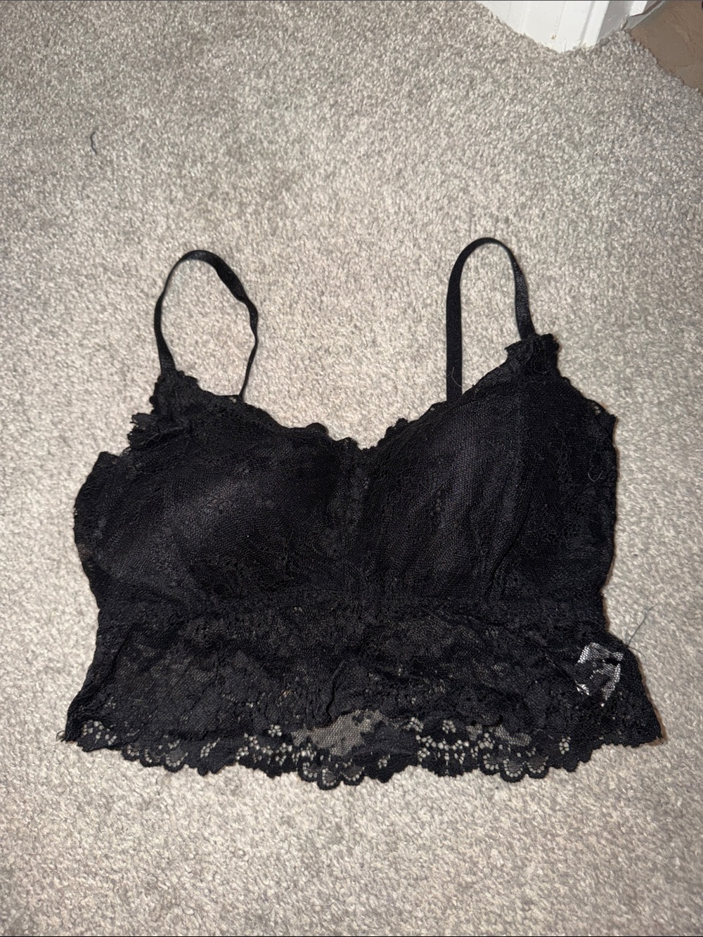 Black Lace Bralette with Adjustable Straps